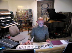 Robert Rich Recording for Echoes in his studio.