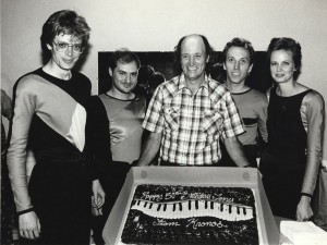 Kronos & Terry Riley 1985: Four people in this photo probably regret what they are wearing.